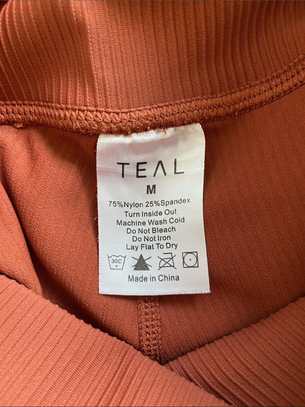 Active by Teal • Rust Ribbed Workout Set - Picture 16 of 16